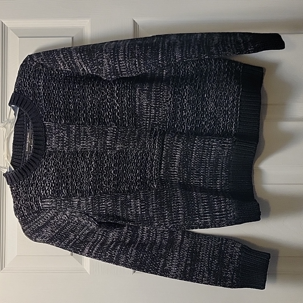 Black knit sweater. Banana Republic.  Petite small